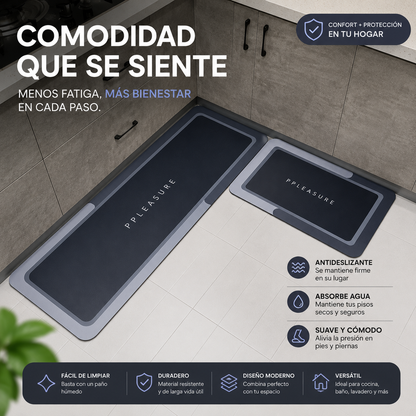 💧 COMBO 2X1 Alfombras Antideslizantes – Evita caídas en la cocina o baño⚠️ Absorbe al instante